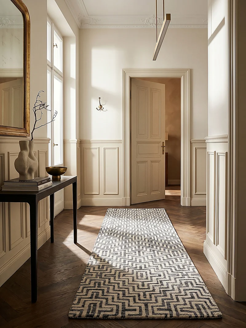 Teppich Kurzflor Zickzack Muster, Geometrisch, Wohnzimmer