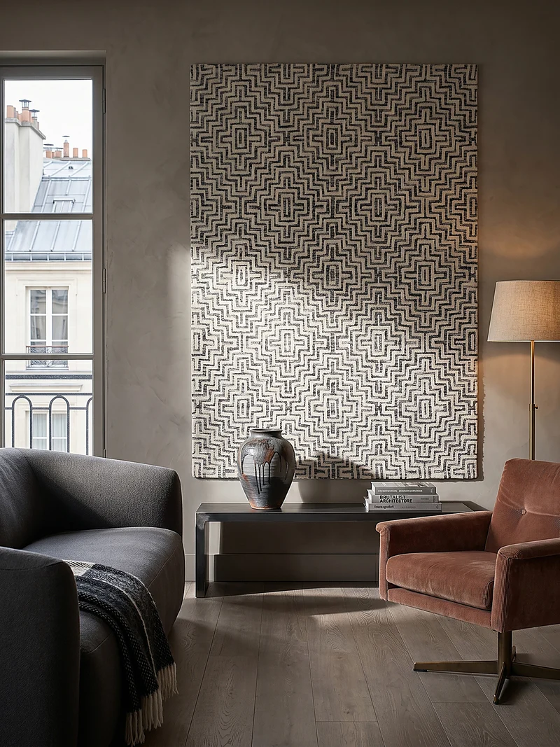 Teppich Kurzflor Zickzack Muster, Geometrisch, Wohnzimmer