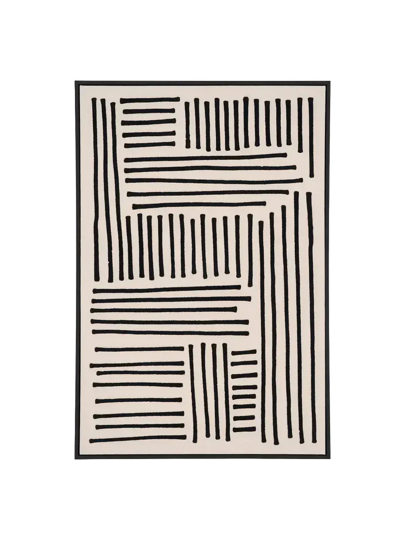 Lipari Leinwandbild, schwarz/beige