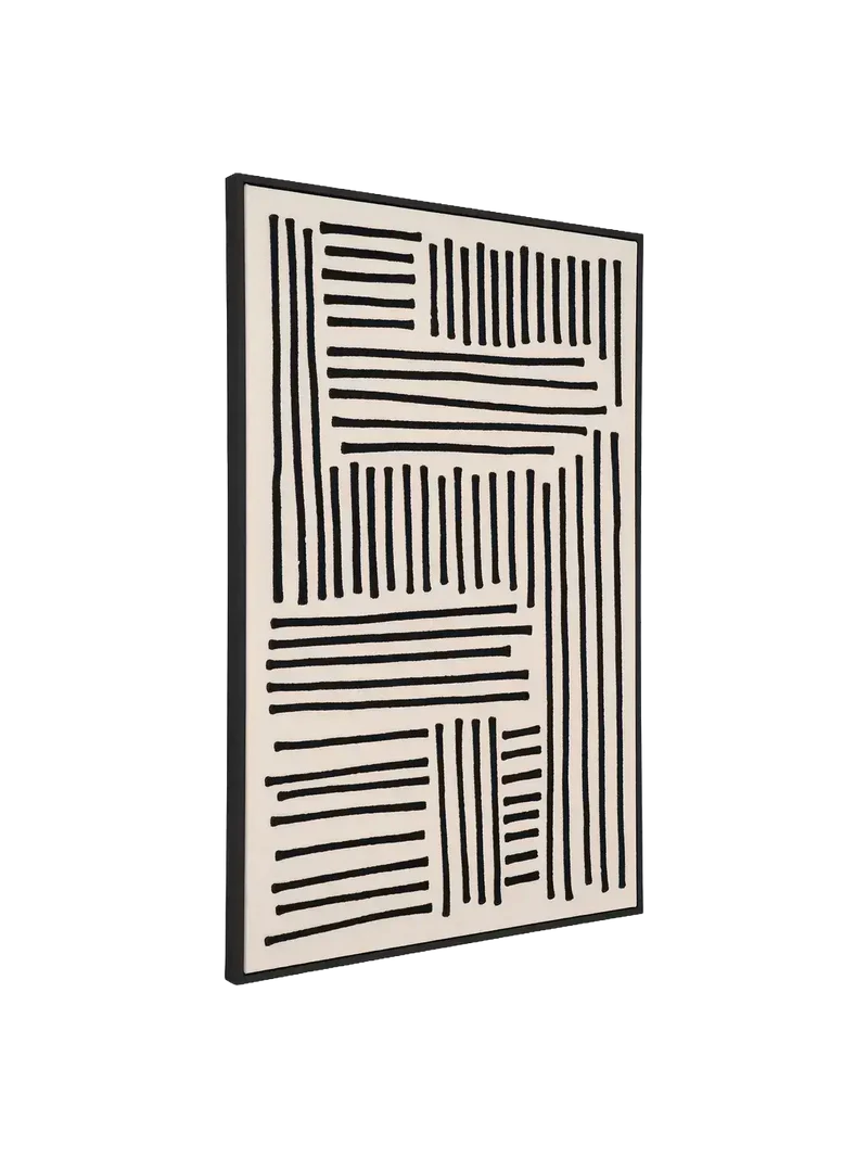 Lipari Leinwandbild, schwarz/beige