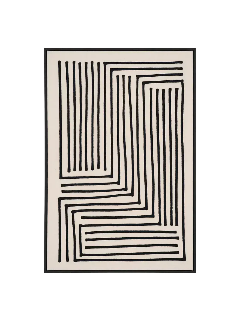 Lipari Leinwandbild, schwarz/beige