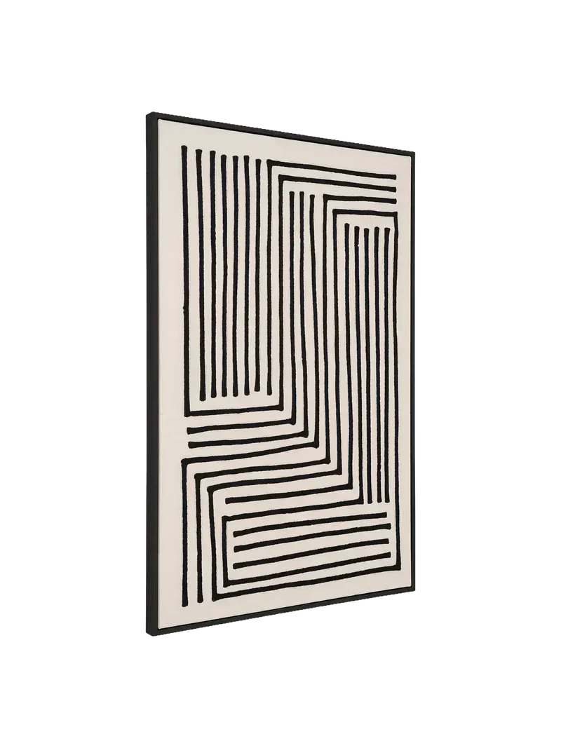 Lipari Leinwandbild, schwarz/beige