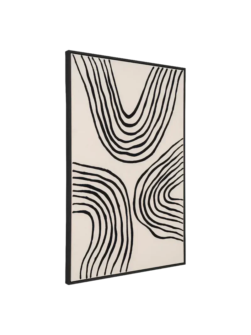 Lipari Leinwandbild, schwarz/beige