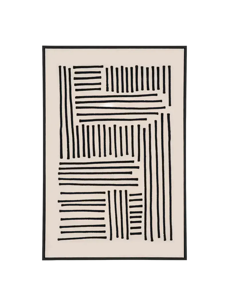 Lipari Leinwandbild, schwarz/beige