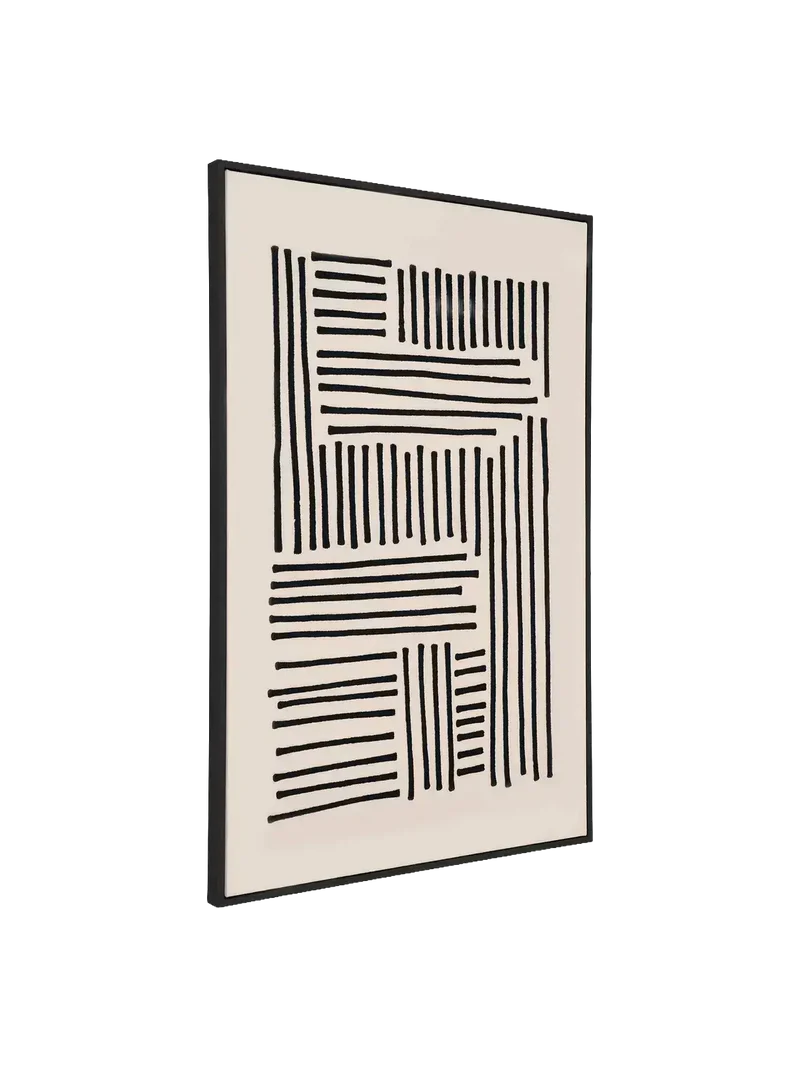 Lipari Leinwandbild, schwarz/beige