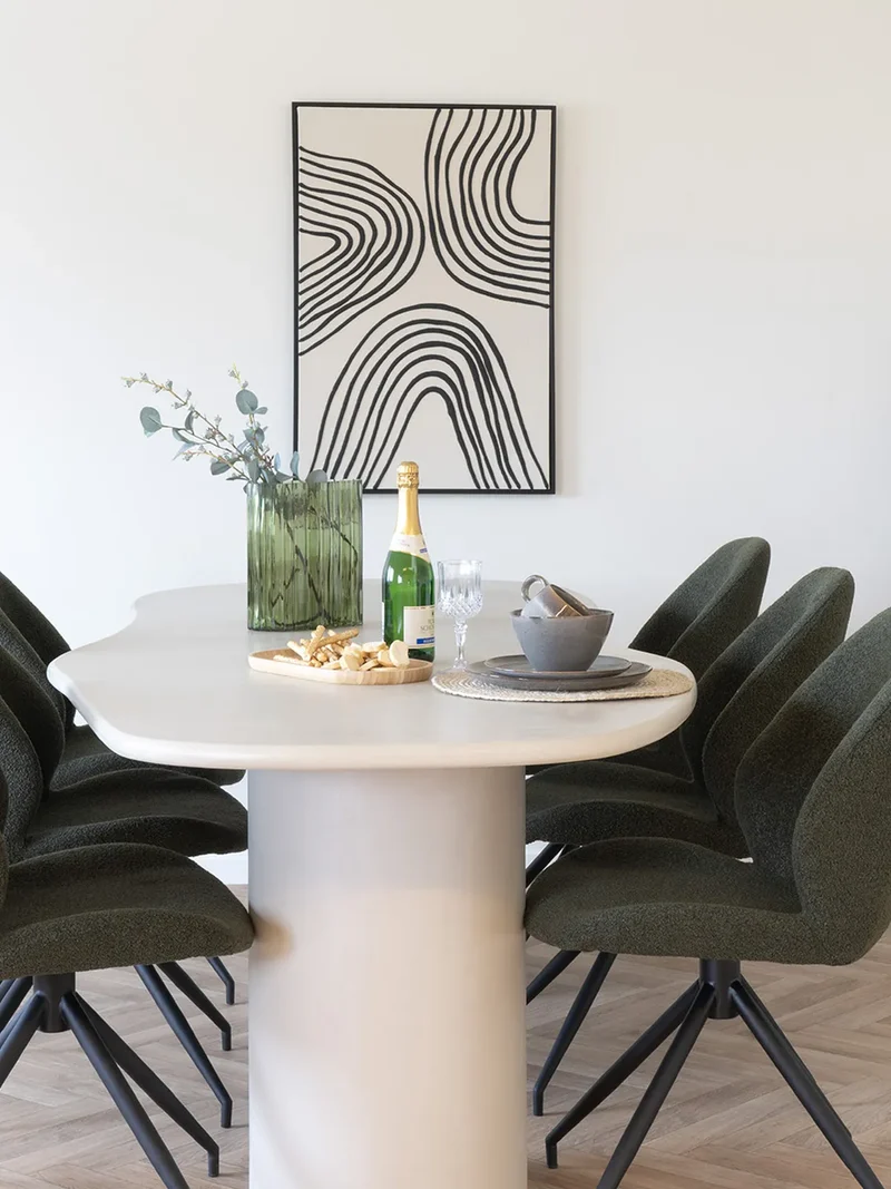 Lipari Leinwandbild, schwarz/beige