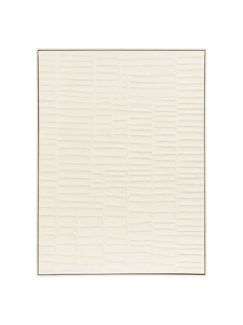 Ena Wandrelief Leinwand, beige