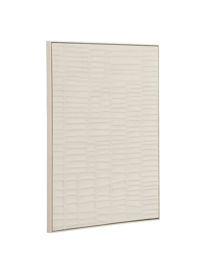 Ena Wandrelief Leinwand, beige