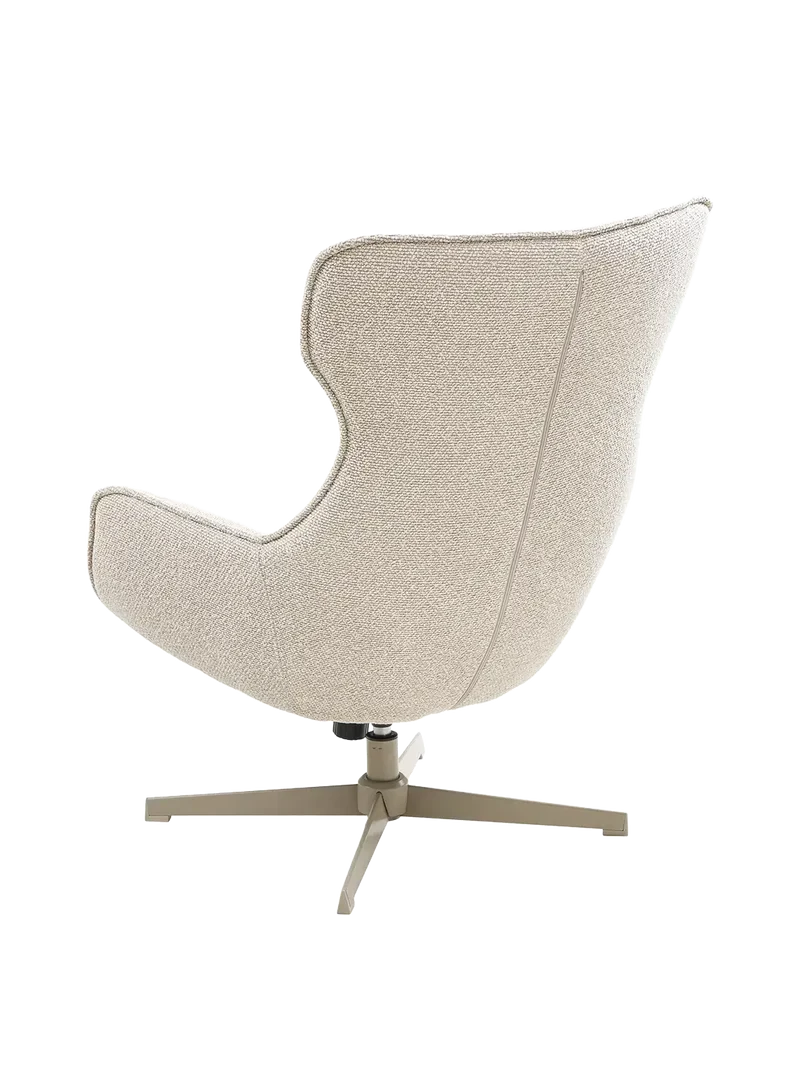 Turin Loungesessel Stoff, natur, mit Drehfunktion