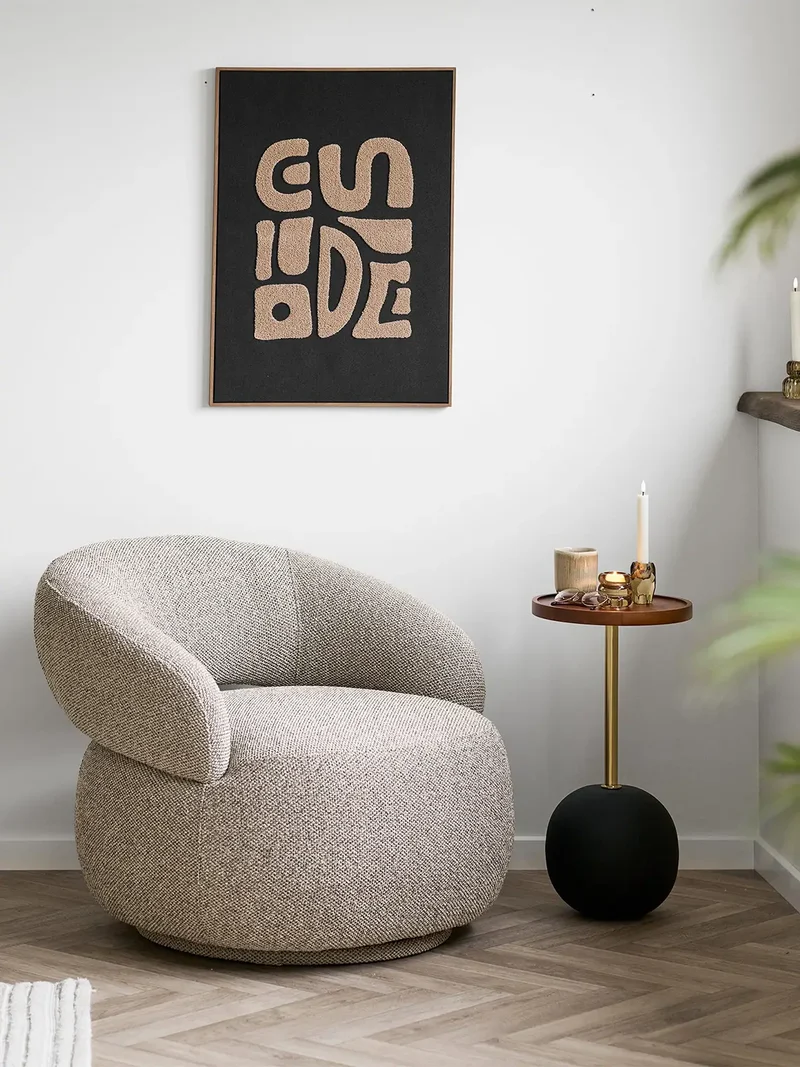 Sion Loungesessel sand, mit Drehfunktion