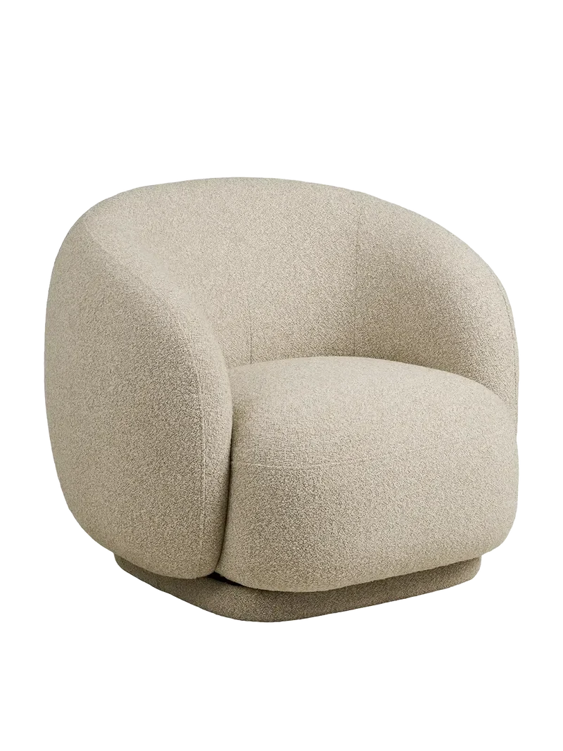 Hawkes Loungesessel sand, mit Drehfunktion