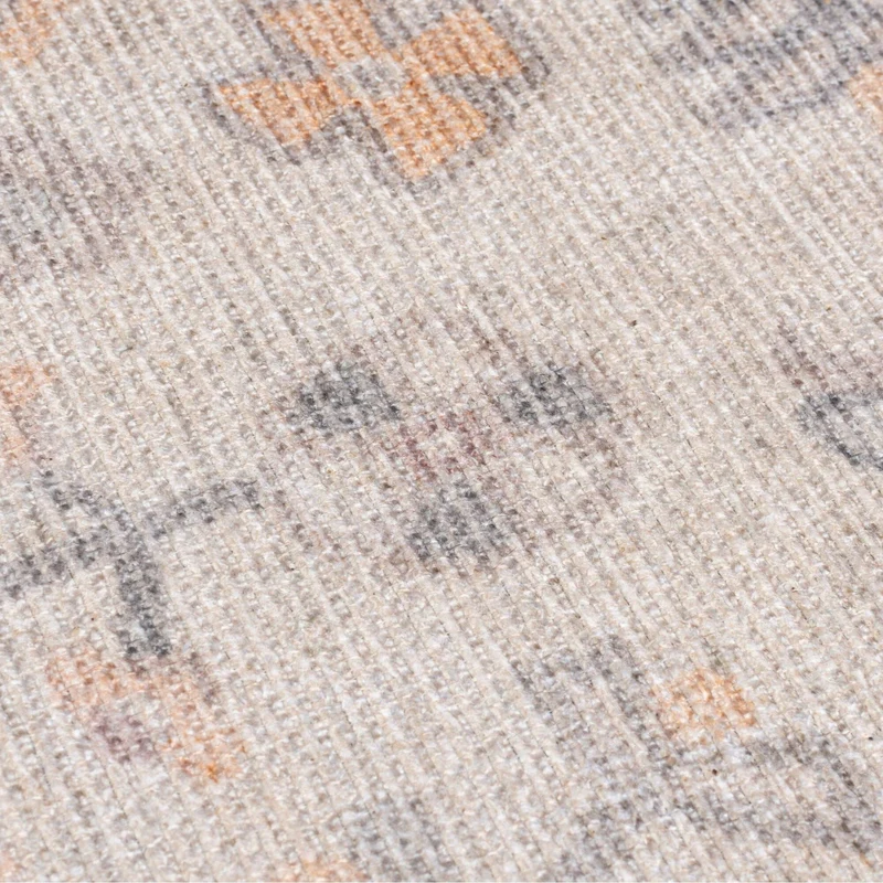 Flachgewebe-Teppich Medaillon · Beige · waschbar