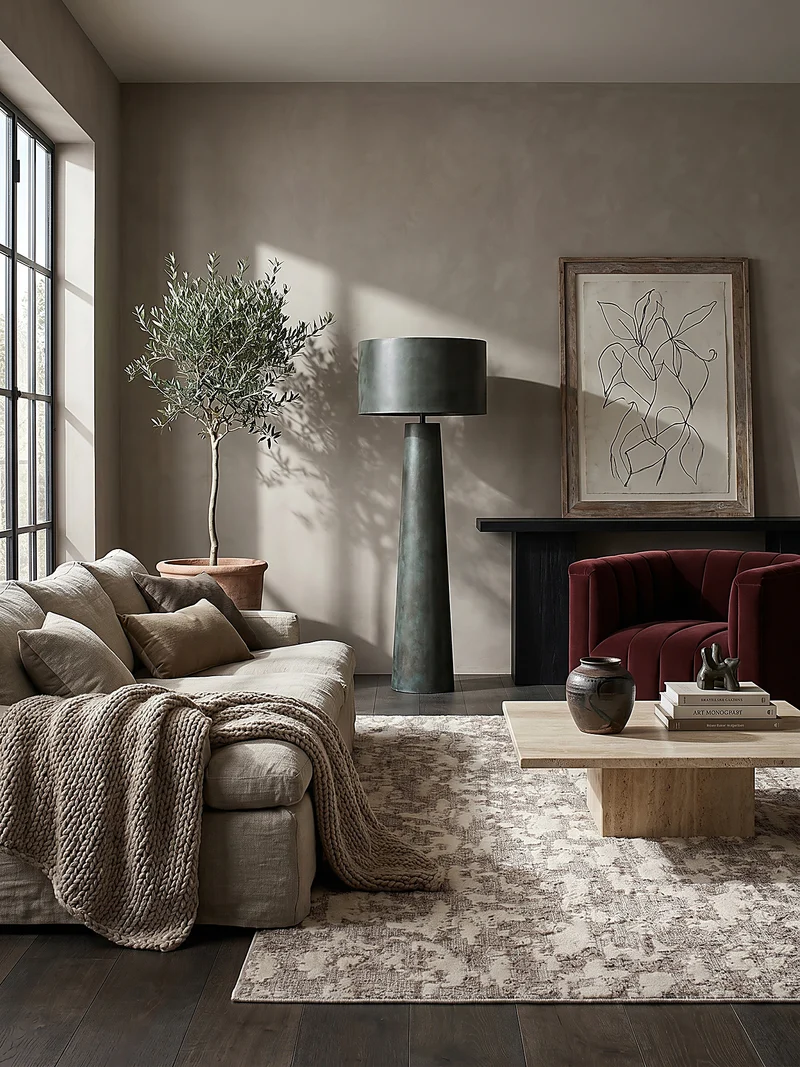 Flachgewebe-Teppich meliert · waschbar · 4 mm niedriges Profil