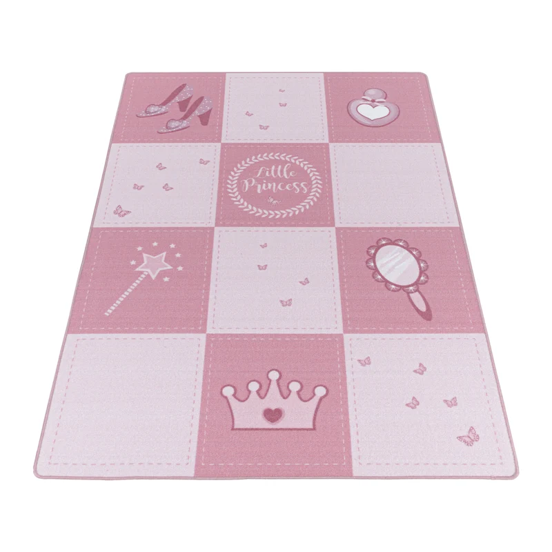 Kinderteppich Flachgewebe Prinzessin – Rutschfest & Waschbar für Kinderzimmer