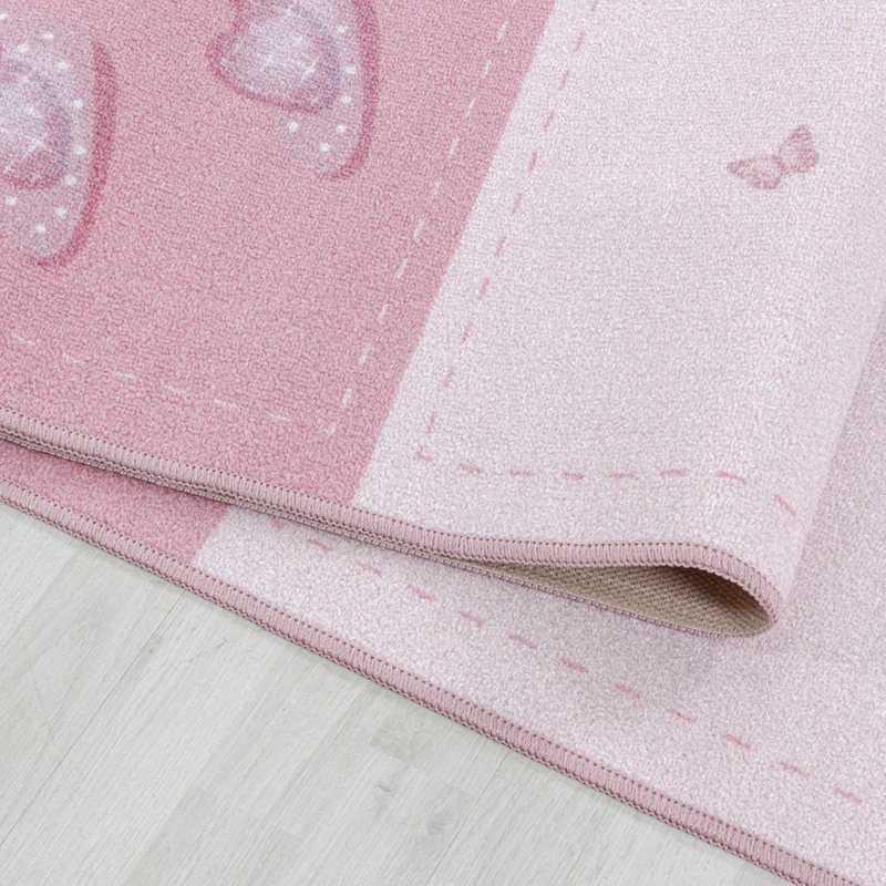 Kinderteppich Flachgewebe Prinzessin – Rutschfest & Waschbar für Kinderzimmer