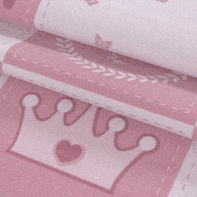 Kinderteppich Flachgewebe Prinzessin – Rutschfest & Waschbar für Kinderzimmer