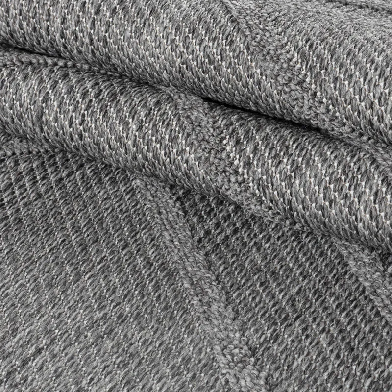 Outdoor-Teppich Diagonales Linienmuster – Waschbar | Geometrischer Boho für Balkon