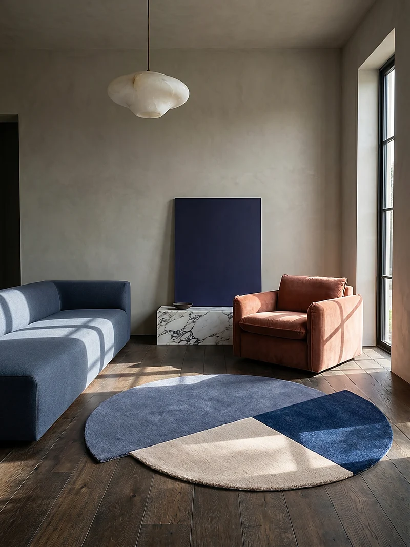 Wollteppich Segment Muster, Geometrisch, Wohnzimmer