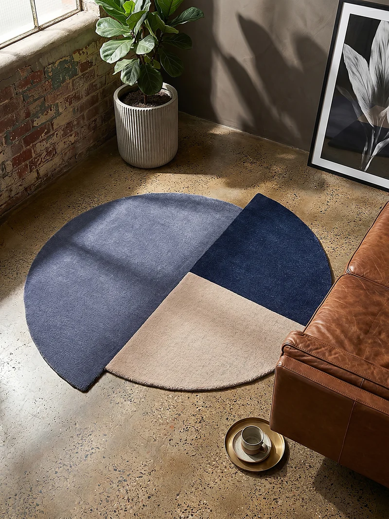 Wollteppich Segment Muster, Geometrisch, Wohnzimmer