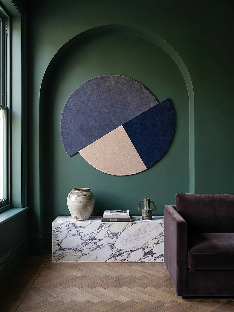 Wollteppich Segment Muster, Geometrisch, Wohnzimmer