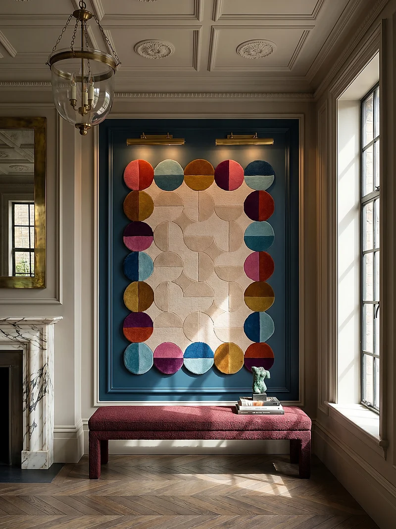 Wollteppich Scallop Muster, Geometrisch, Wohnzimmer