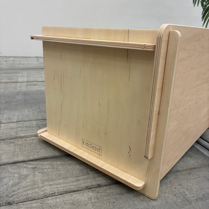 KidsDepot Easylick Kinder-Schuhbank Marseille Sitzbank Holz Natur Schiebetür
