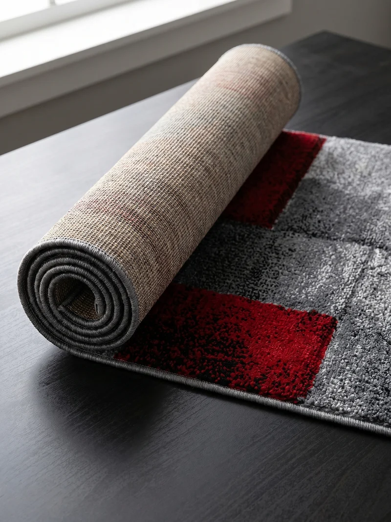 Kurzflor-Teppich Mosaik-Karo – Waschbar | Patchwork-Optik | 246k Noppen pro m² für Langlebigkeit