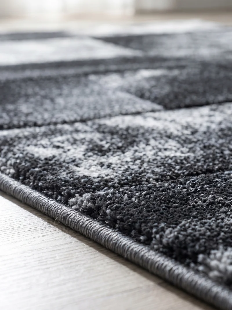 Kurzflor-Teppich Mosaik-Karo – Waschbar | Patchwork-Optik | 246k Noppen pro m² für Langlebigkeit