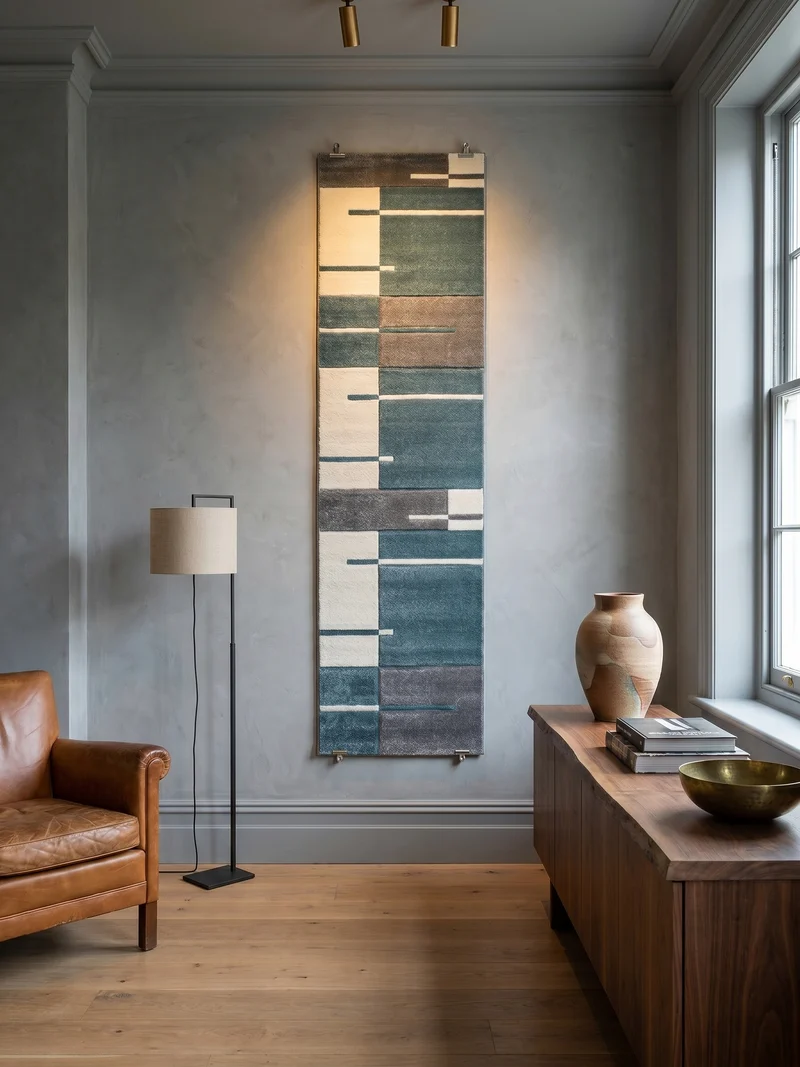 Kurzflor-Teppich Blockstreifen – Waschbar | Modernes Liniendesign | Handgearbeitete Konturen