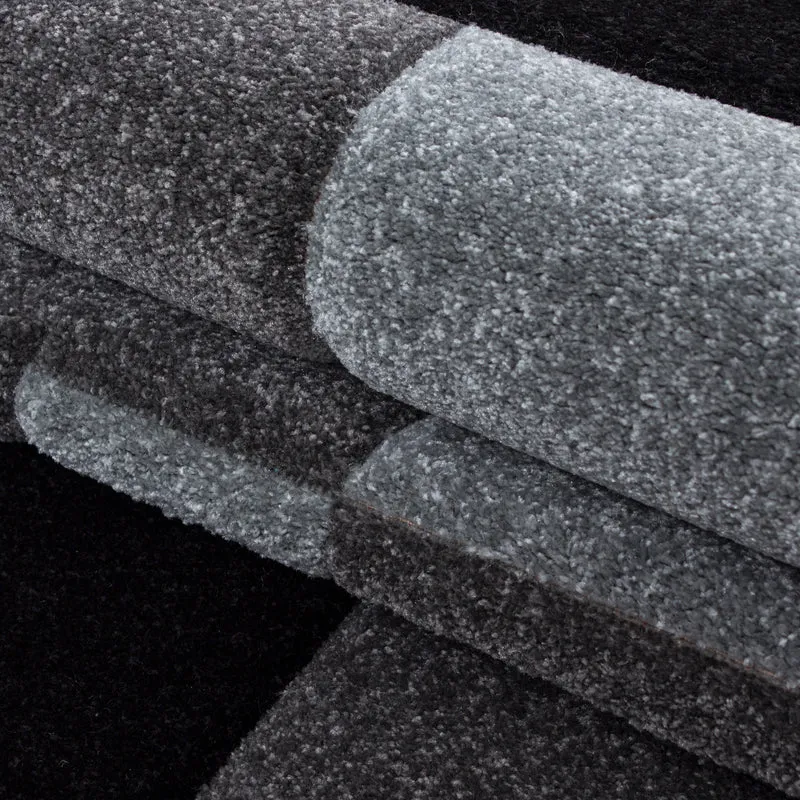 Kurzflor-Teppich Blockstreifen – Waschbar | Modernes Liniendesign | Handgearbeitete Konturen