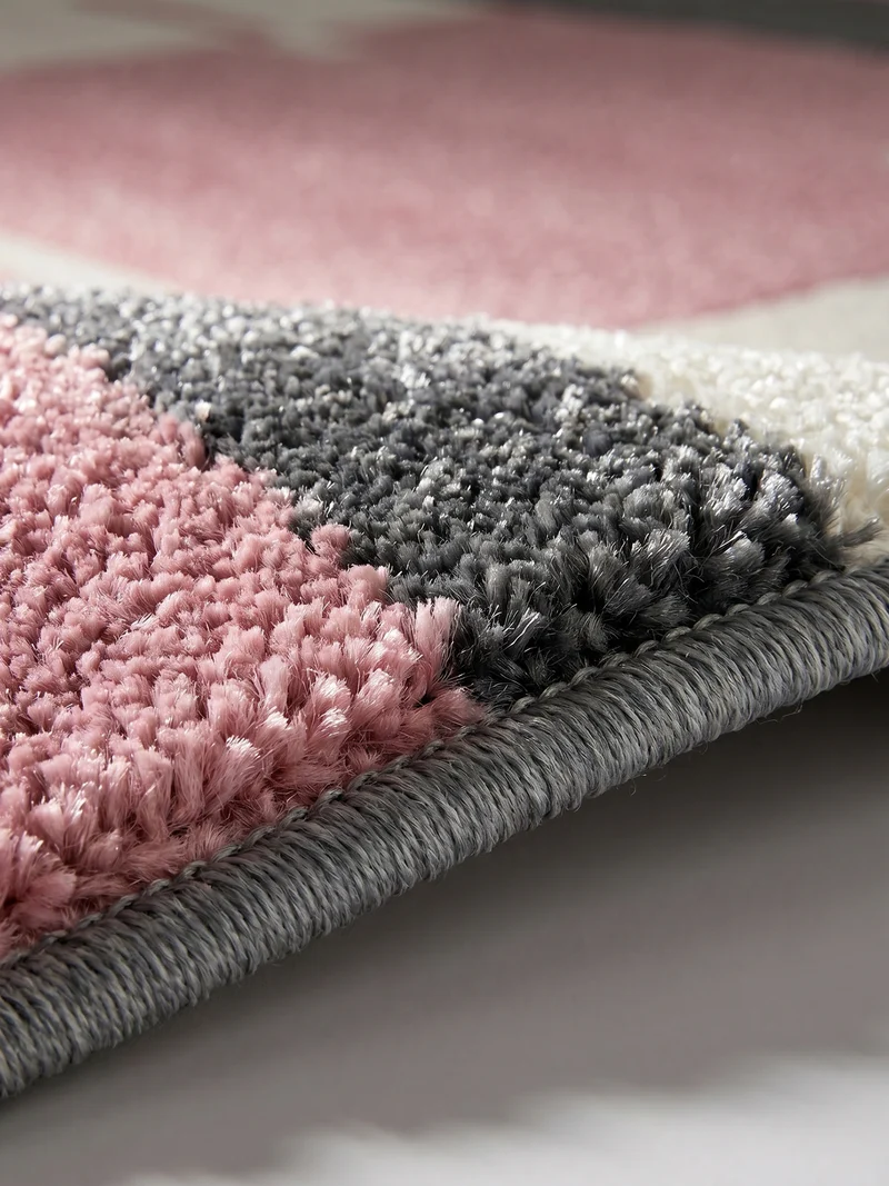 Kurzflor-Teppich Blockstreifen – Waschbar | Modernes Liniendesign | Handgearbeitete Konturen