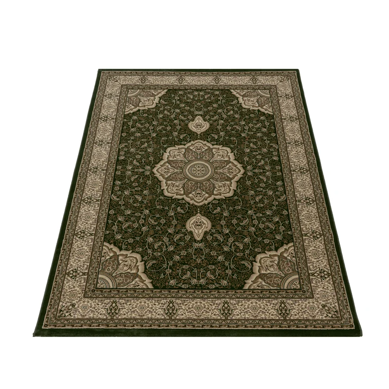 Kurzflor-Teppich Boho Vintage – Waschbar & Strapazierfähig | Heatset-Veredelung für Wolloptik