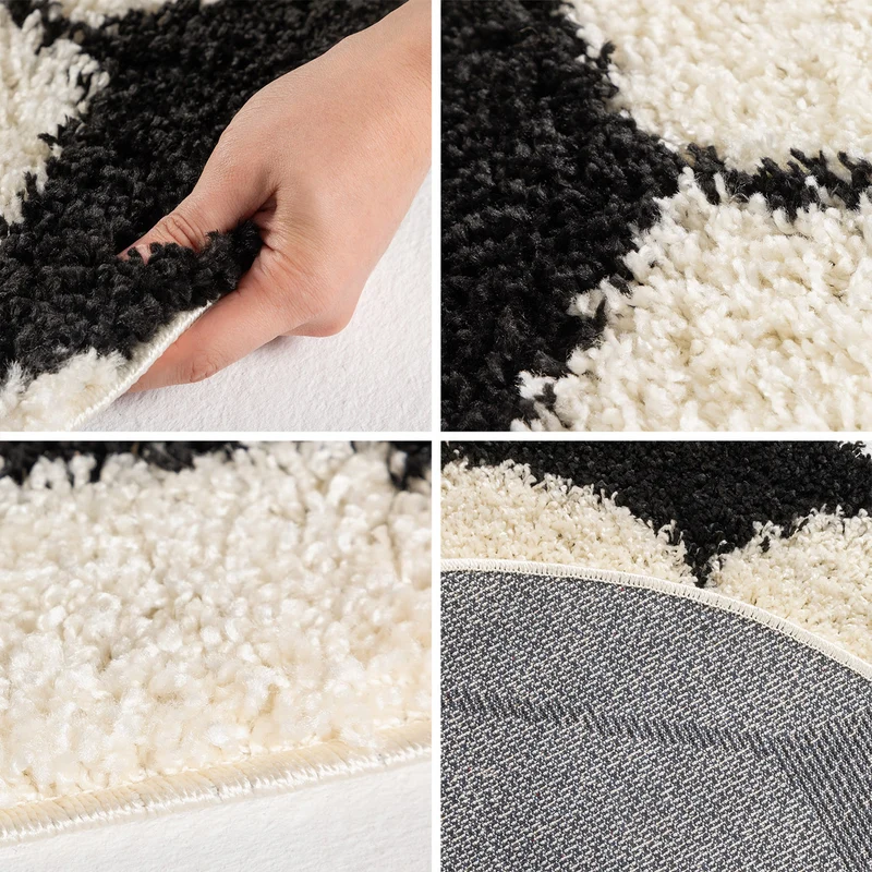 Kinderteppich Hochflor Fußball – Waschbar für Kinderzimmer