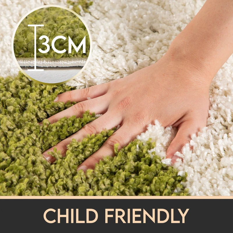 Kinderteppich Hochflor Fußball – Waschbar für Kinderzimmer
