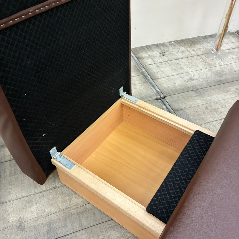 Schlafsessel mit Stauraum Ausziehbar Kunstleder Braun Sessel Gebraucht