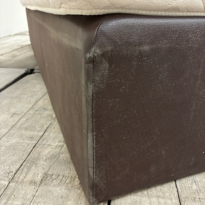 FBF Boxspringbett 160x200 Dunkelbraun Kunstleder inkl Federkern Matratze Gebraucht