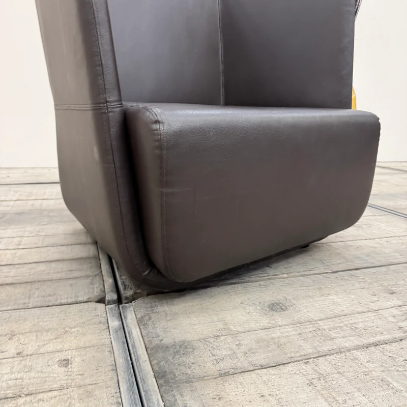 Softline Basket Sessel 2-Sitzer Dunkelbraun Leder Design Loungesessel Gebraucht