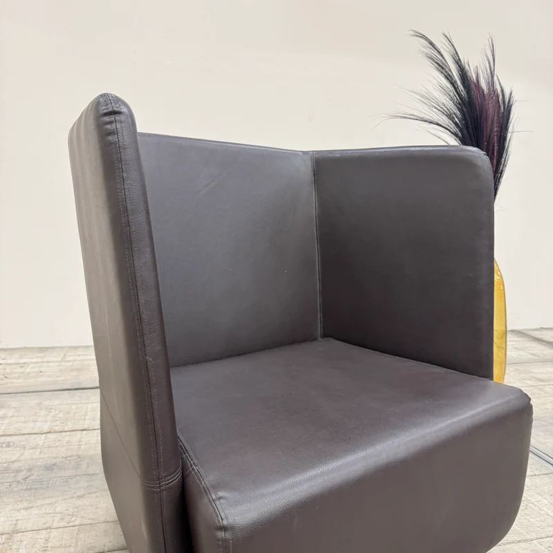 Softline Basket Sessel 2-Sitzer Dunkelbraun Leder Design Loungesessel Gebraucht