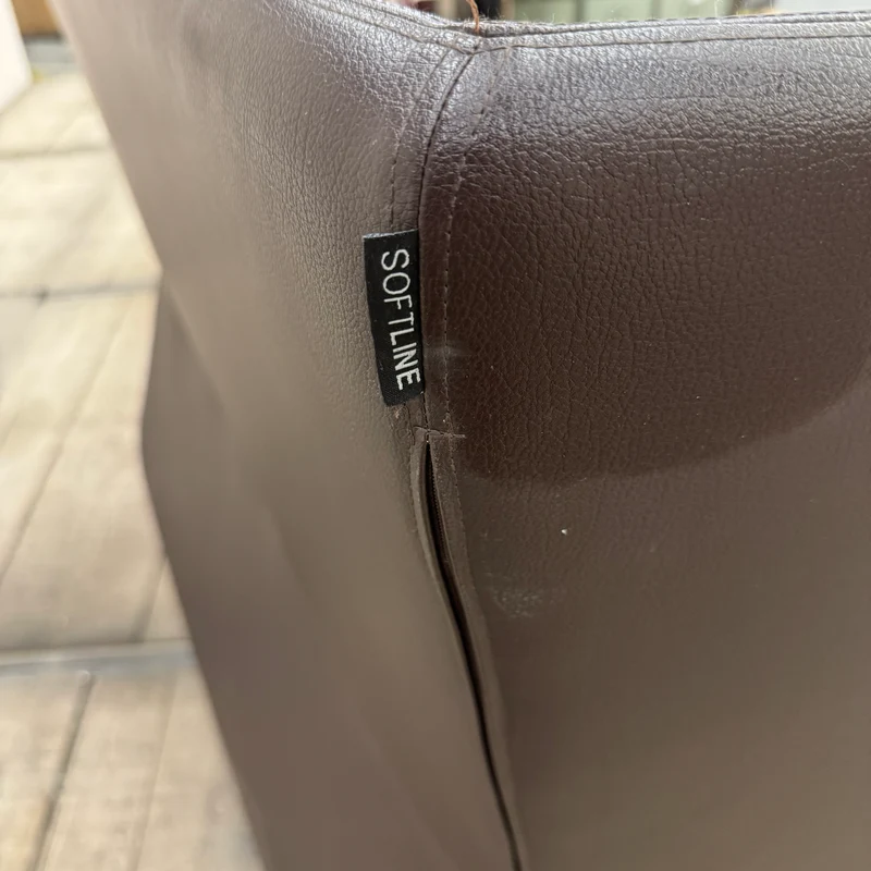 Softline Basket Sessel 2-Sitzer Dunkelbraun Leder Design Loungesessel Gebraucht