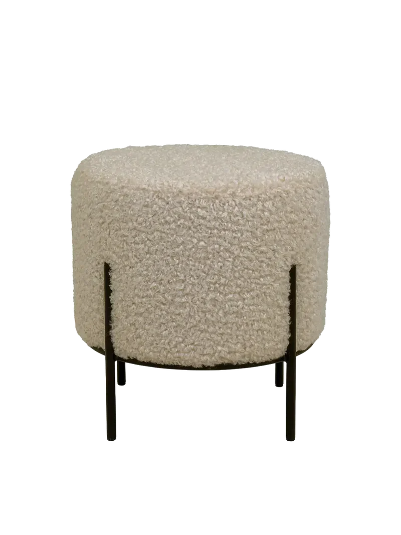 Alford Pouf Kunstfell, graubraun