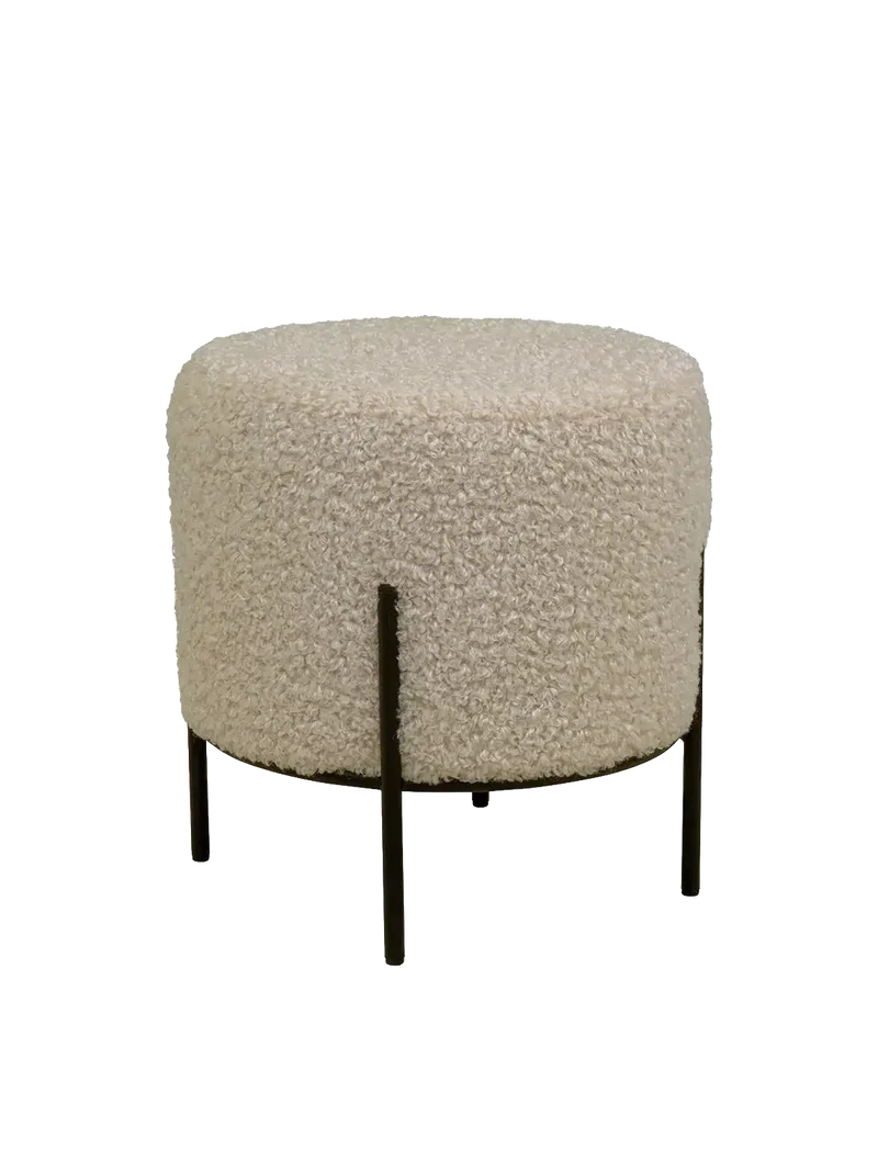 Alford Pouf Kunstfell, graubraun