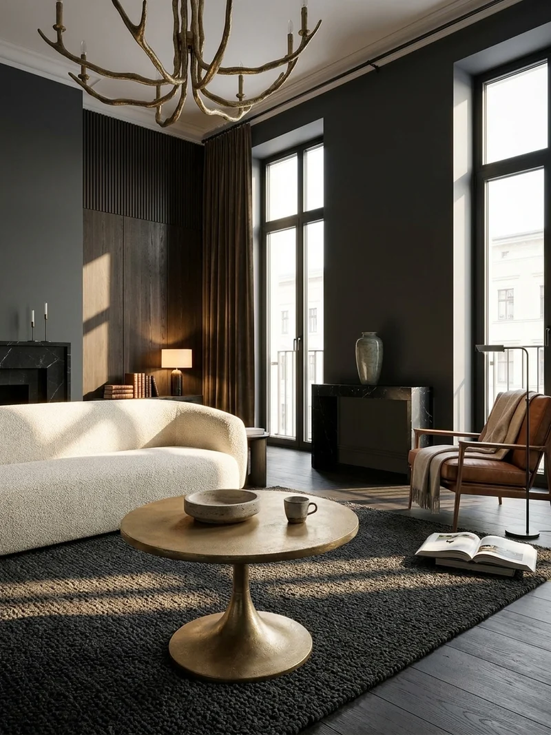 Couchtisch Klein Gold Metall Rund 60x60x46,5 cm Modern