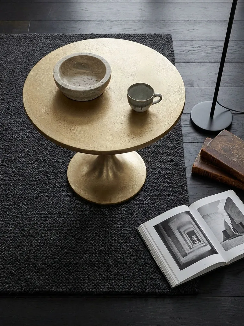 Couchtisch Klein Gold Metall Rund 60x60x46,5 cm Modern