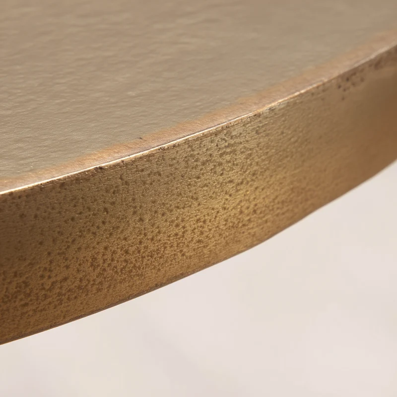 Couchtisch Klein Gold Metall Rund 60x60x46,5 cm Modern