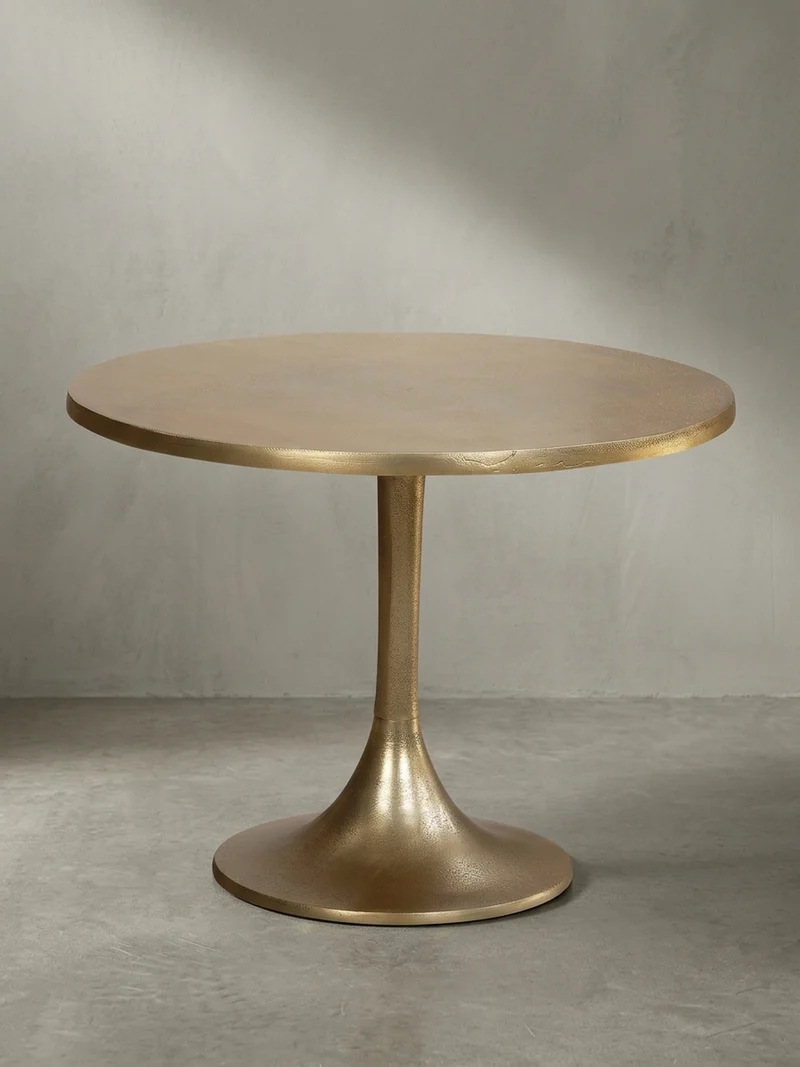 Couchtisch Klein Gold Metall Rund 60x60x46,5 cm Modern