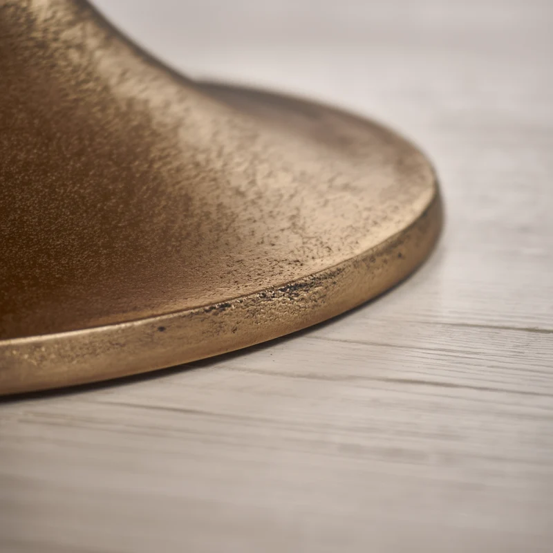 Couchtisch Klein Gold Metall Rund 60x60x46,5 cm Modern