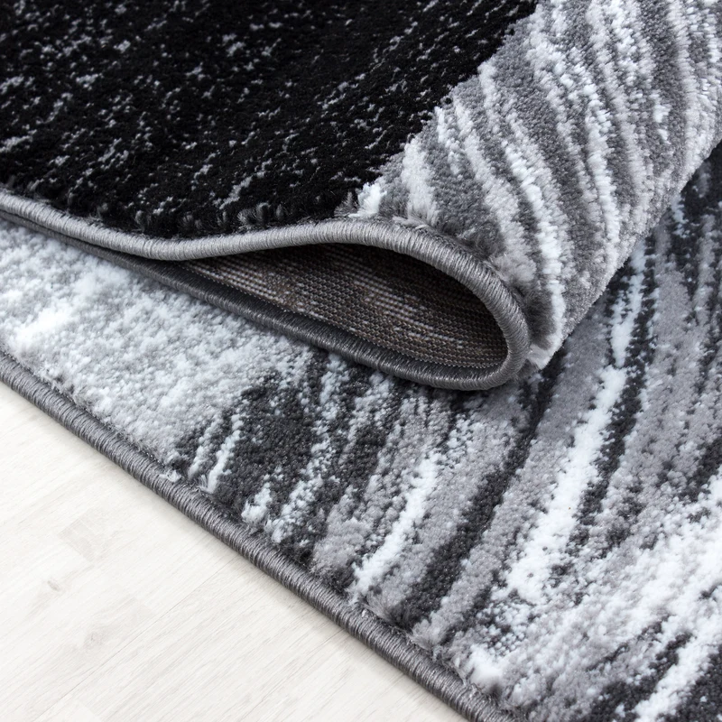 Kurzflor-Teppich Abstraktes Karo – Waschbar & Strapazierfähig | 280k Noppen pro m² für Langlebigkeit