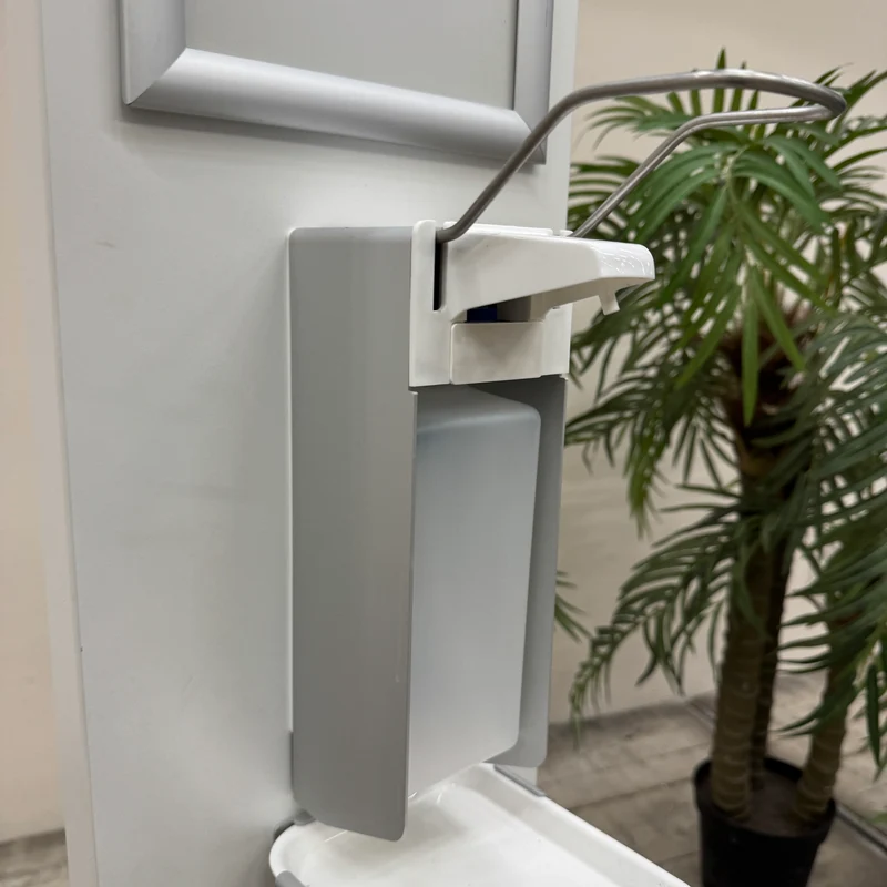 Desinfektionsspender Hygiene-Stele Klapprahmen Weiß Badezimmer Büro Gebraucht