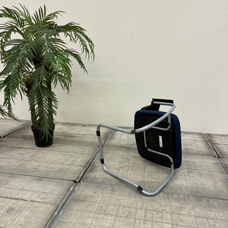 Sedus Netwin Freischwinger Blau Schwarz Netzrücken Büro Stuhl Gebraucht