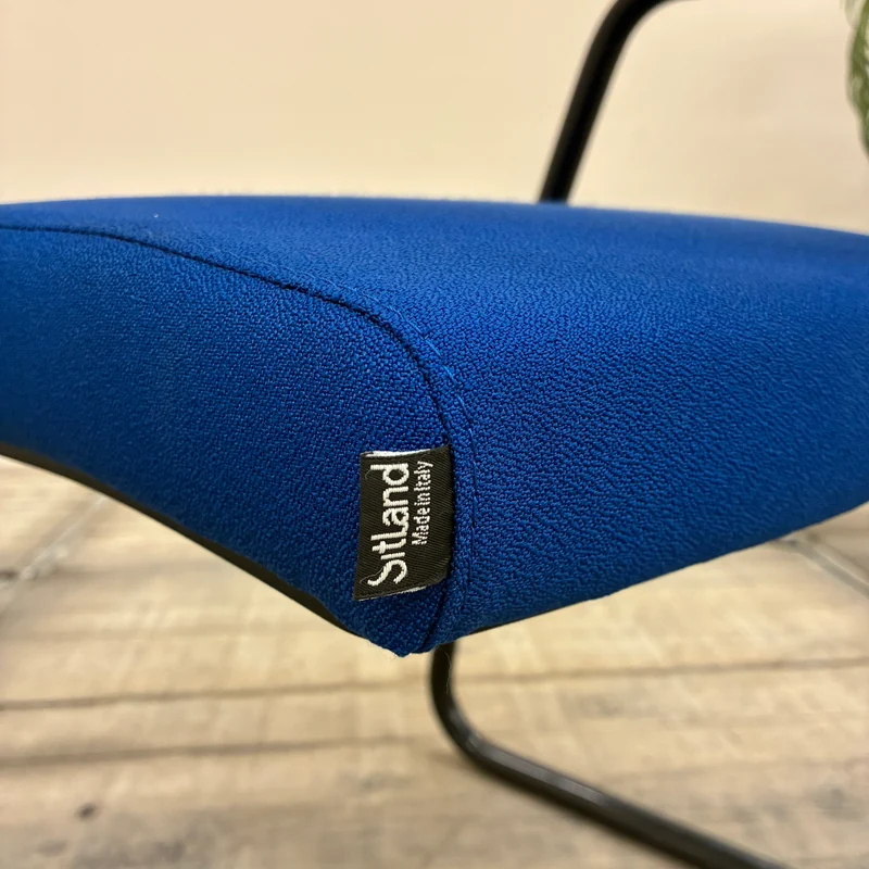 Sitland Freischwinger Blau Schwarz Büro Konferenz Stuhl Gebraucht